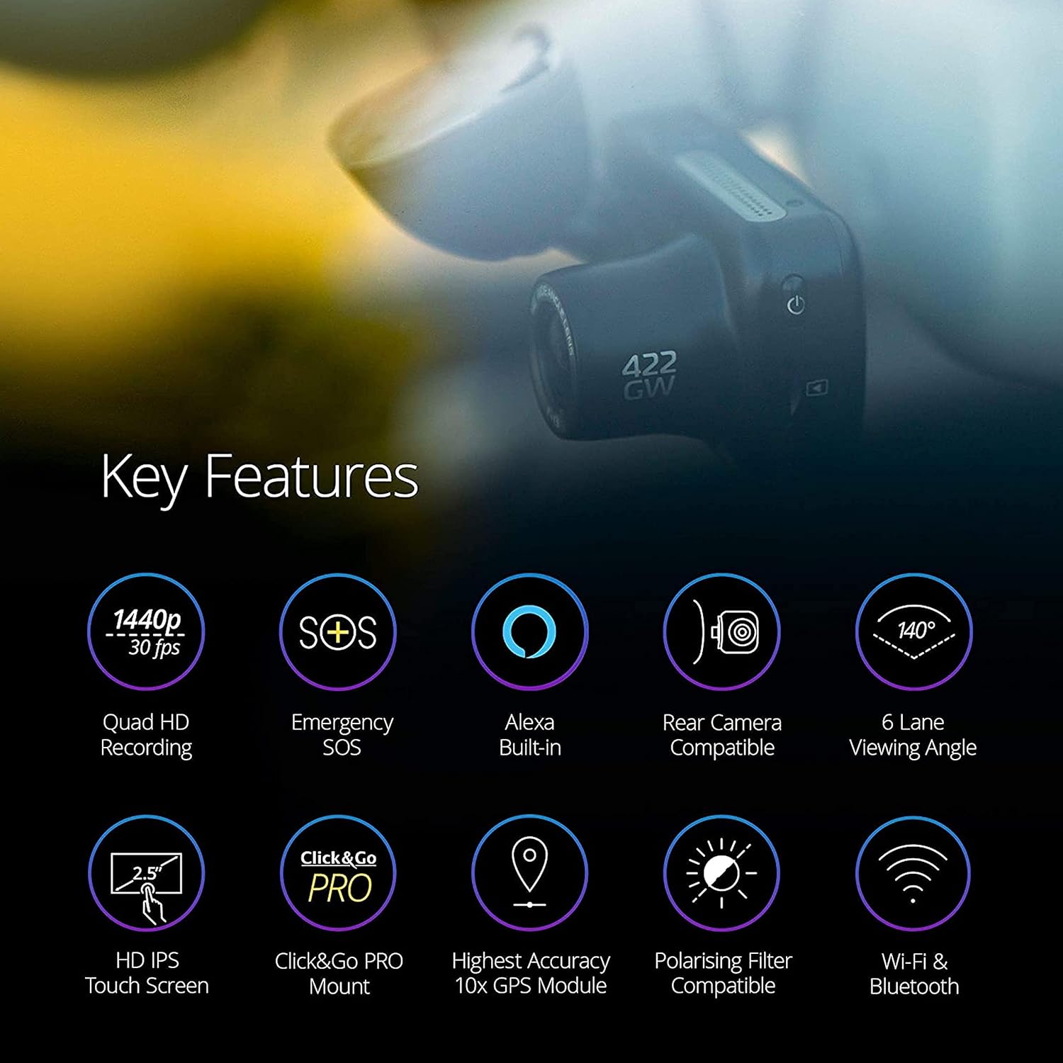 Nextbase 422GW Dash Cam with Alexa Enabled - 7
