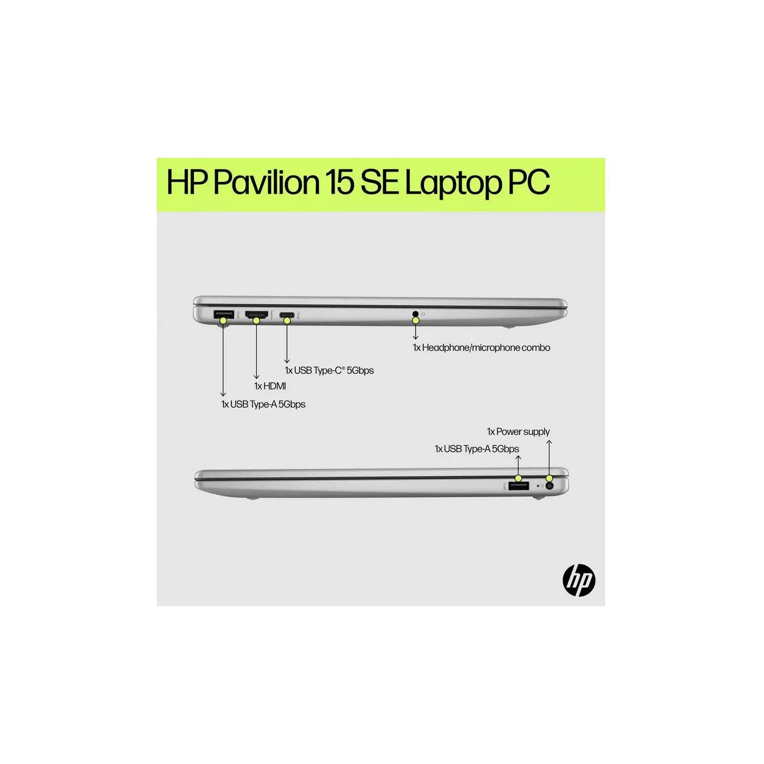 HP Pavilion 15 SE 15-fd0050na Laptop - 15.6in FHD Intel Core i5 8GB RAM 512GB SSD - Silver - 3