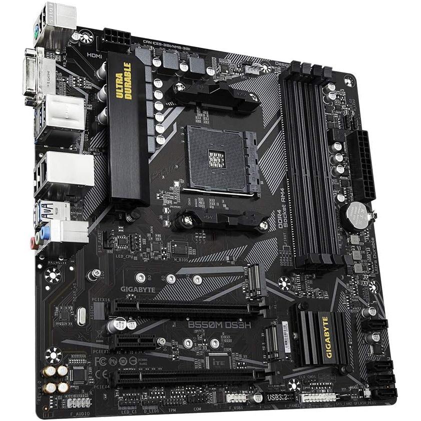 Gigabyte B550M DS3H Motherboard High-Performance AM4 Platform for AMD Ryzen - 3