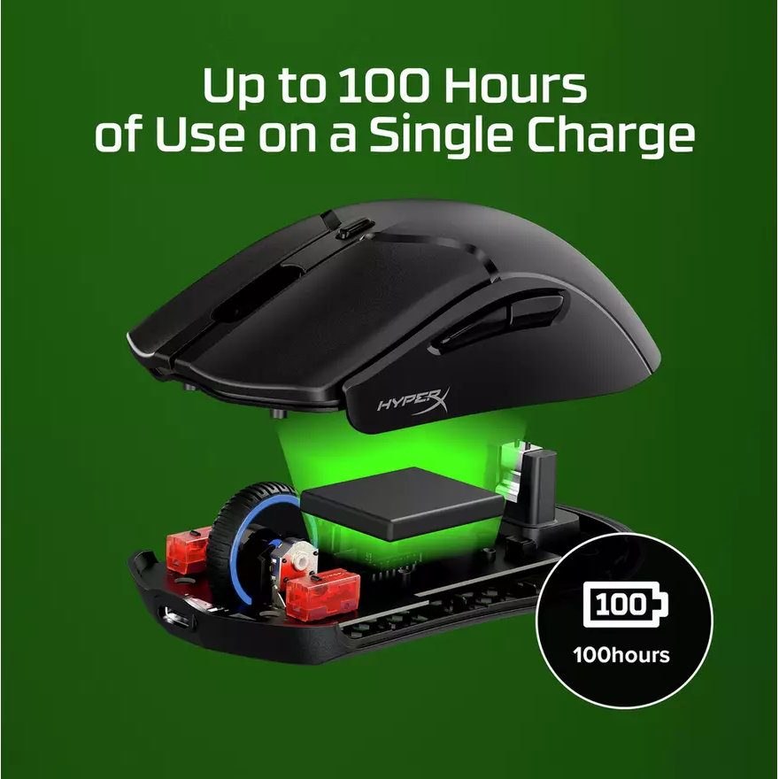 HyperX Pulsefire Haste 2 Mini Wireless Gaming Mouse - Black - 2