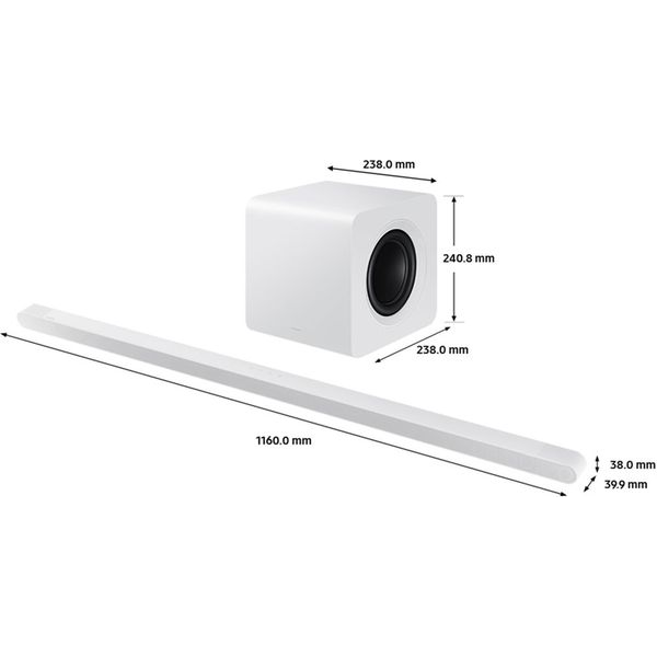 SAMSUNG HW-S801D/XU 3.1.2 Wireless Sound Bar with Dolby Atmos, DTS Virtual:X & Amazon Alexa - White - 4