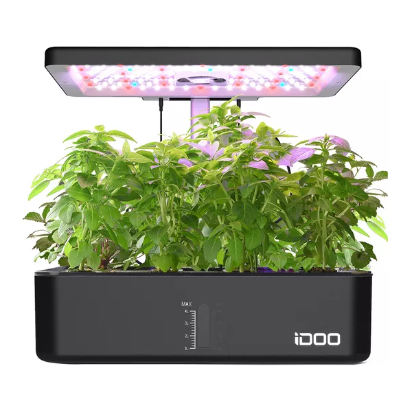 IDOO Home Hydroponics Herb Garden Growing Kit - Black - 7