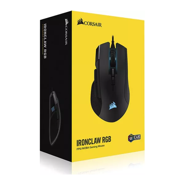 CORSAIR IRONCLAW RGB Wired FPS/MOBA Gaming Mouse – 18,000 DPI – 7 Programmable Buttons – Designed for Large Hands – iCUE Compatible – PC, Mac, PS5, PS4, Xbox – Black - 4