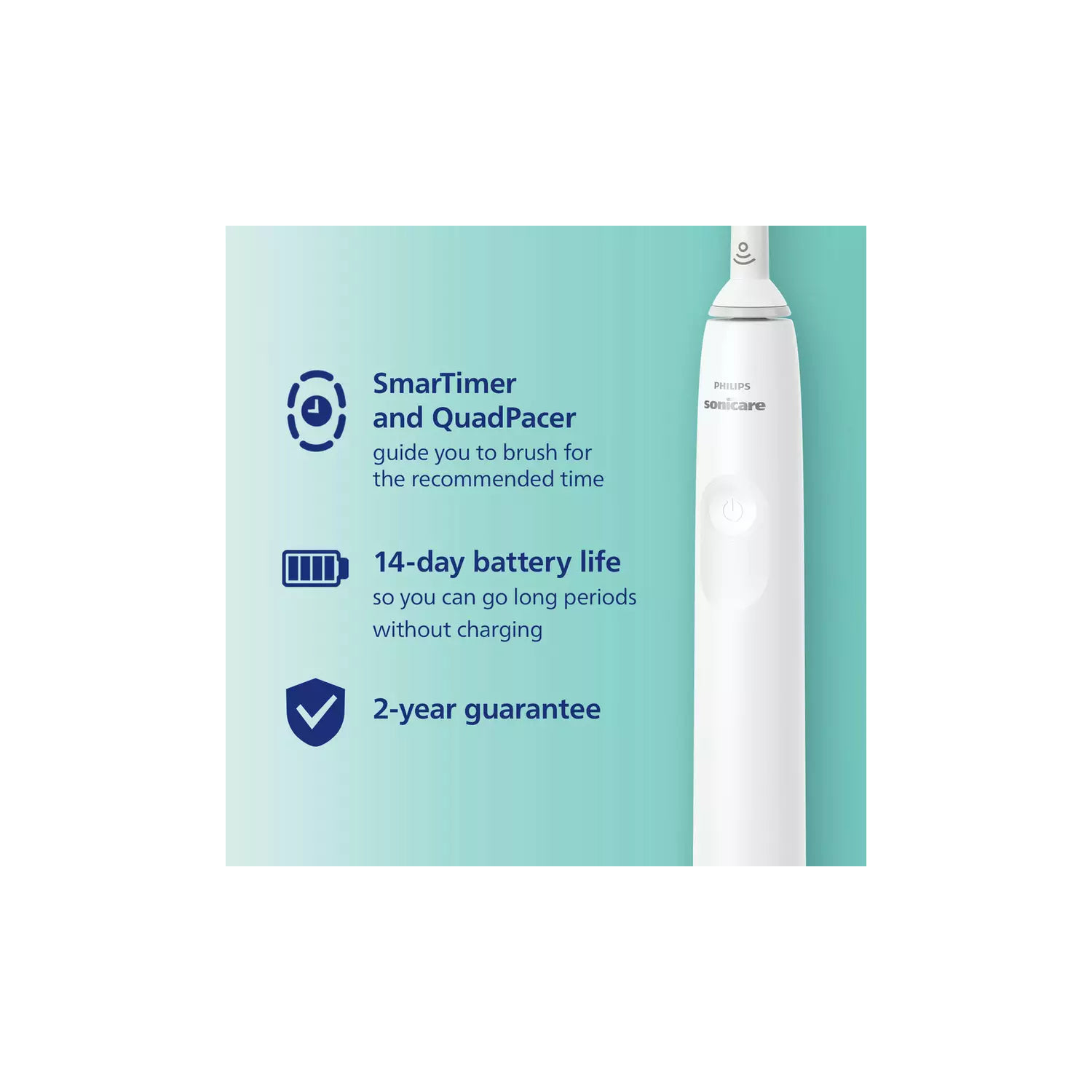 Philips Sonicare 2100 Electric Toothbrush White - HX3651/13 - 2