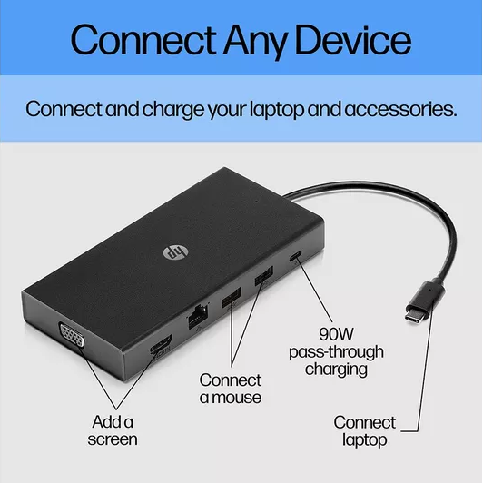 HP Travel 11-port USB Type-C Connection Hub - 3