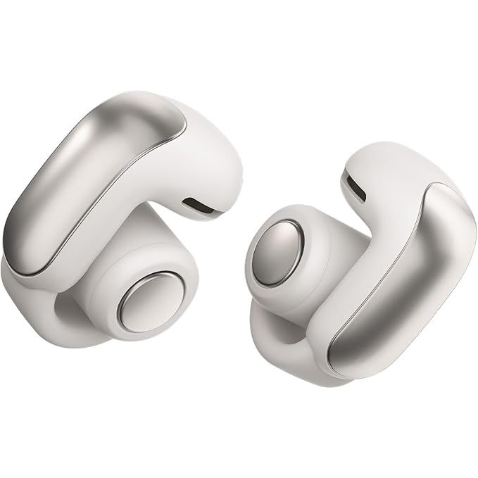 Bose Ultra Open Earbuds with Immersive Audio, Open Ear Wireless Clip on Earbuds for Comfort, Up to 48 Hours of Battery Life - White Smoke - 1