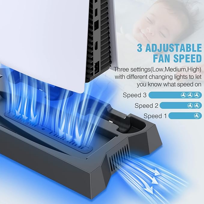 Multifunctional Cooling Stand for P-5 Disc & Digital Edition - Black - 3
