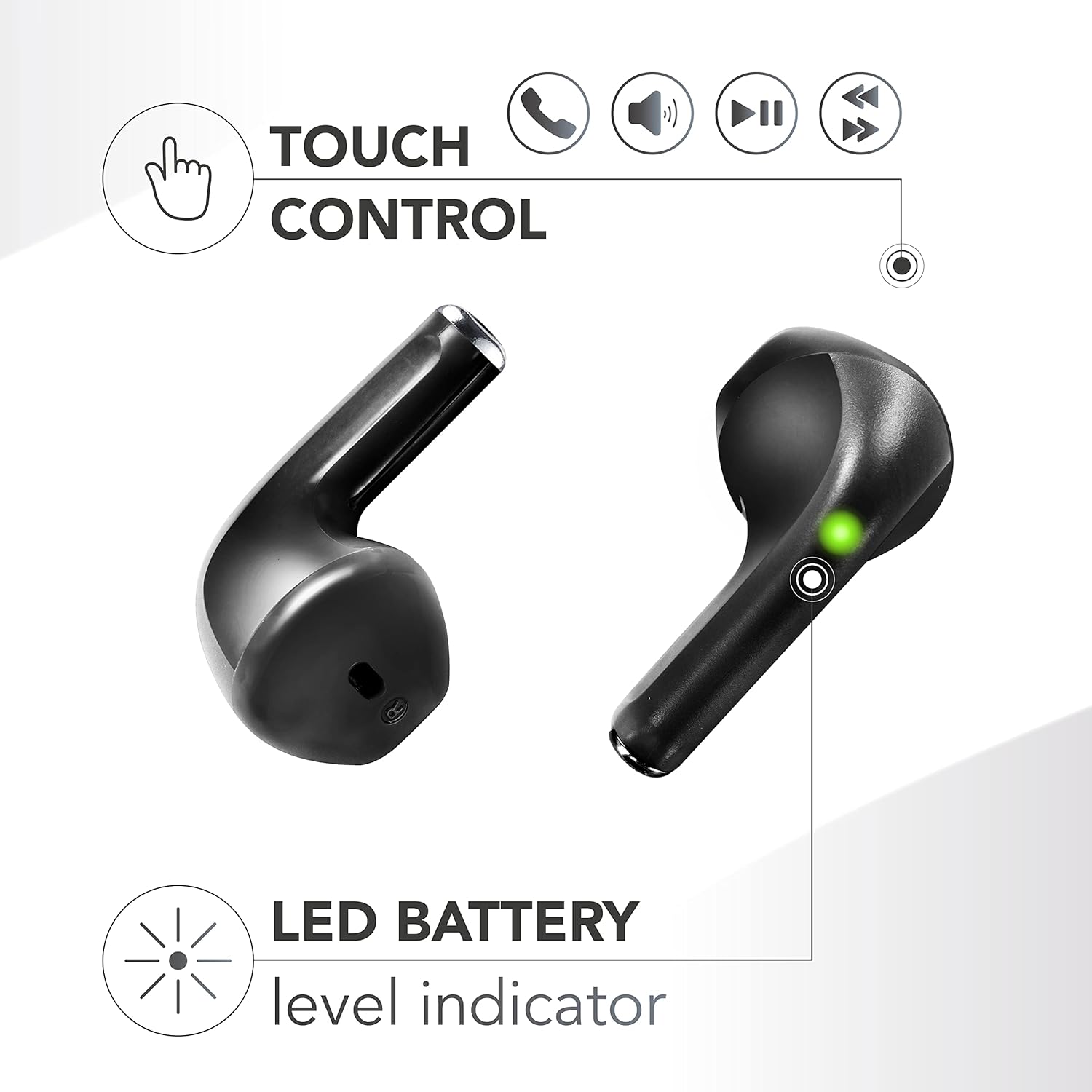 Buy Gadcet Dagenham,Music Sound Swag Wireless Capsule Headset Playback Time up to 20 Hours Bluetooth - Black - Gadcet UK | UK | London | Scotland | Wales| Near Me | Cheap | Pay In 3 | Headphones & Headsets