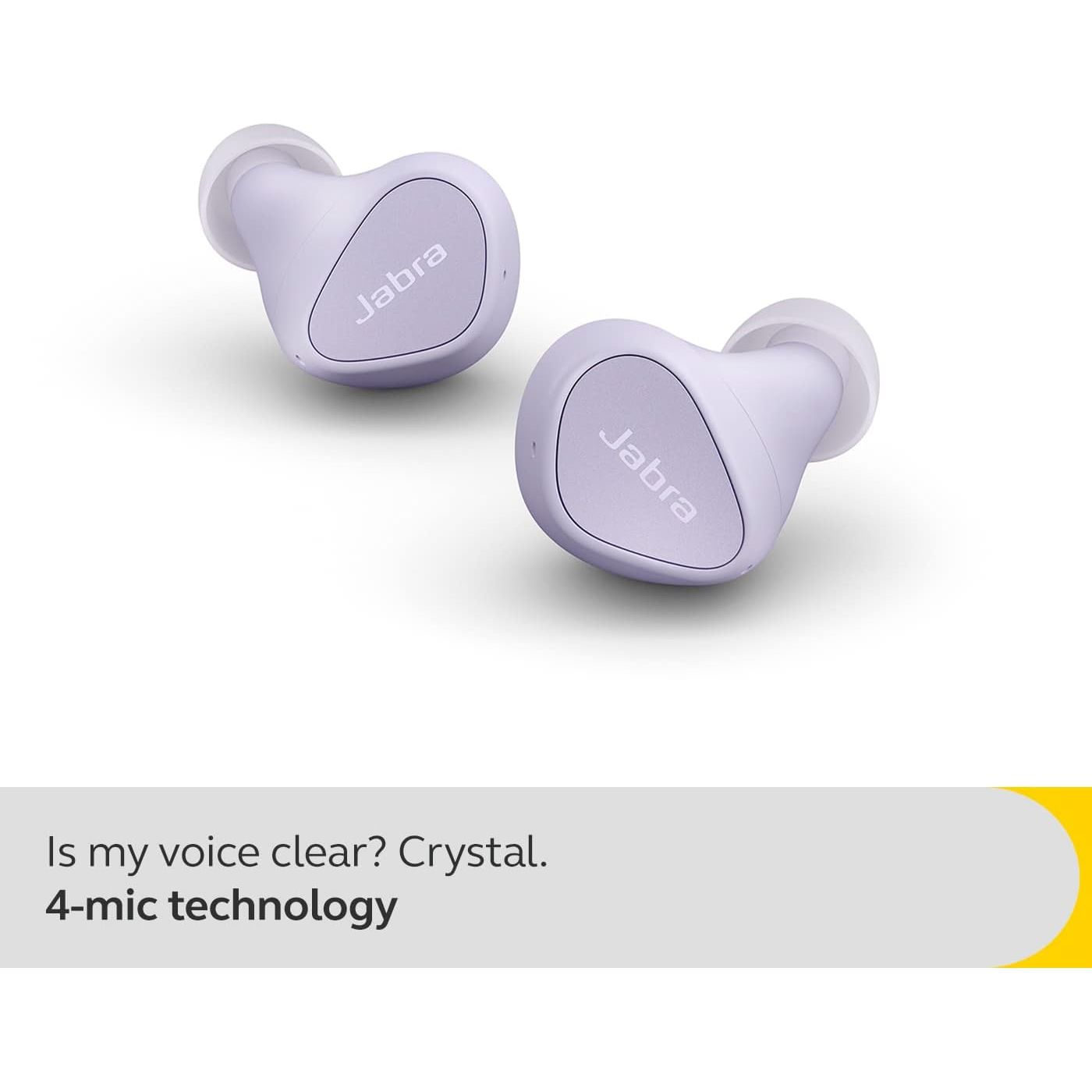 Buy Gadcet Dagenham,Jabra Elite 4 Wireless Earbuds, Active Noise Cancelling - Lilac - Gadcet UK | UK | London | Scotland | Wales| Near Me | Cheap | Pay In 3 | Headphones & Headsets