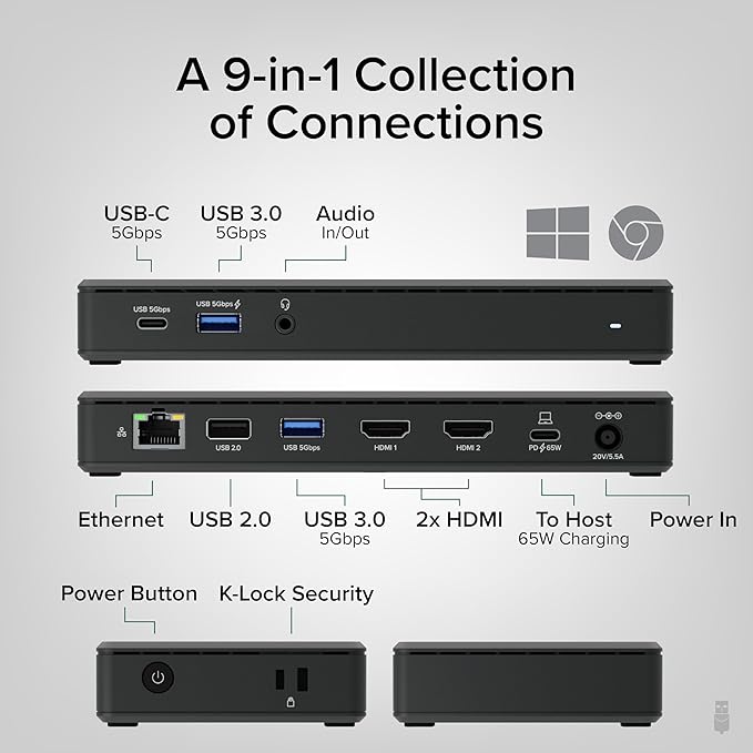 Buy Gadcet Dagenham,Plugable USB-C Docking Station (UD-MSTH2) – Dual 4K HDMI, Power Delivery, USB, Ethernet, Audio, Driverless - Gadcet UK | UK | London | Scotland | Wales| Near Me | Cheap | Pay In 3 | Laptop Docking Stations