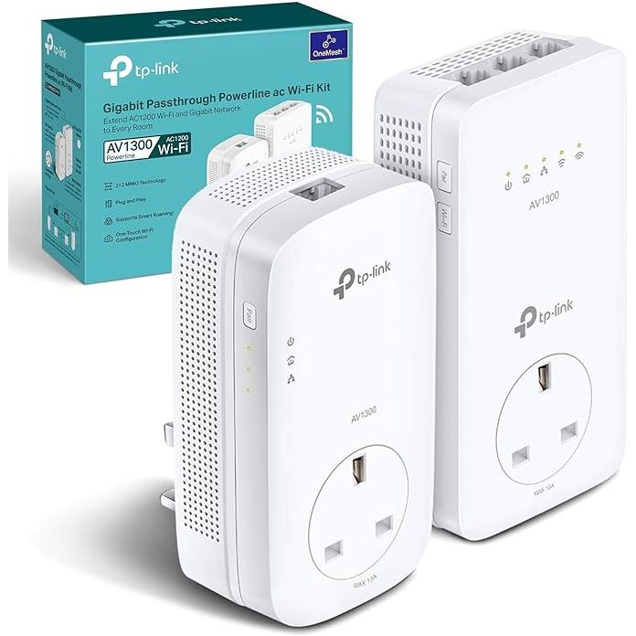 Buy Gadcet Dagenham,TP-Link AV1300 Powerline Wi-Fi Kit – Gigabit Passthrough, OneMesh, No Setup, UK Plug (TL-WPA8631P KIT) - Gadcet UK | UK | London | Scotland | Wales| Near Me | Cheap | Pay In 3 | Network Cards & Adapters