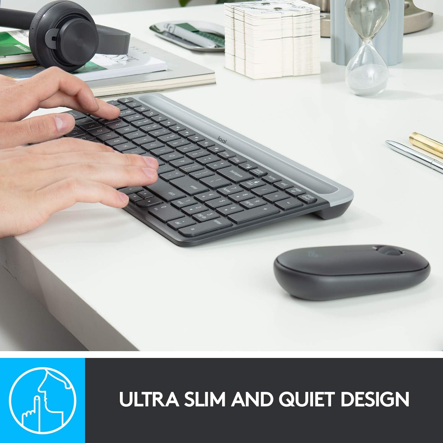 Buy Gadcet Dagenham,Logitech MK470 Slim Wireless Keyboard & Mouse Combo – QWERTY UK, 2.4GHz USB, Quiet Typing, Long Battery - Black - Gadcet UK | UK | London | Scotland | Wales| Near Me | Cheap | Pay In 3 | Keyboards