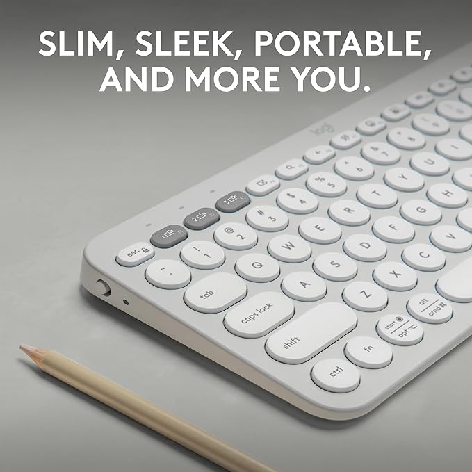 Buy Gadcet Dagenham,Logitech Pebble Keys 2 K380s – Slim Bluetooth Keyboard, Multi-Device, QWERTY UK Layout, Custom Shortcuts - White - Gadcet UK | UK | London | Scotland | Wales| Near Me | Cheap | Pay In 3 | Keyboards