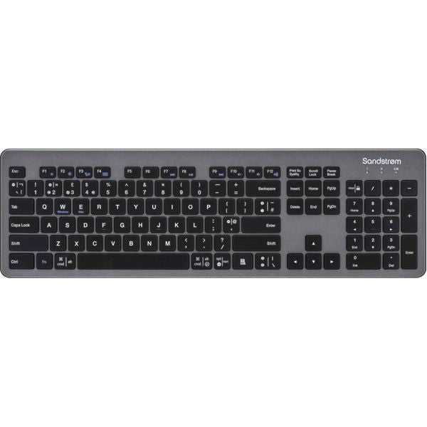 Buy Gadcet Dagenham,SANDSTROM SFSWKBG23 Ultra-slim Wireless Keyboard - Black & Grey - Gadcet UK | UK | London | Scotland | Wales| Near Me | Cheap | Pay In 3 | Keyboard