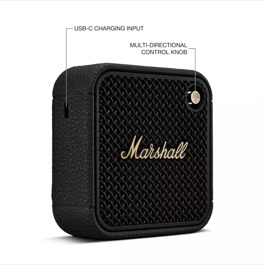 Buy Alann Trading Limited,Marshall Willen II Portable Bluetooth Speaker - Black & Gold - Gadcet UK | UK | London | Scotland | Wales| Near Me | Cheap | Pay In 3 | Bluetooth Speaker