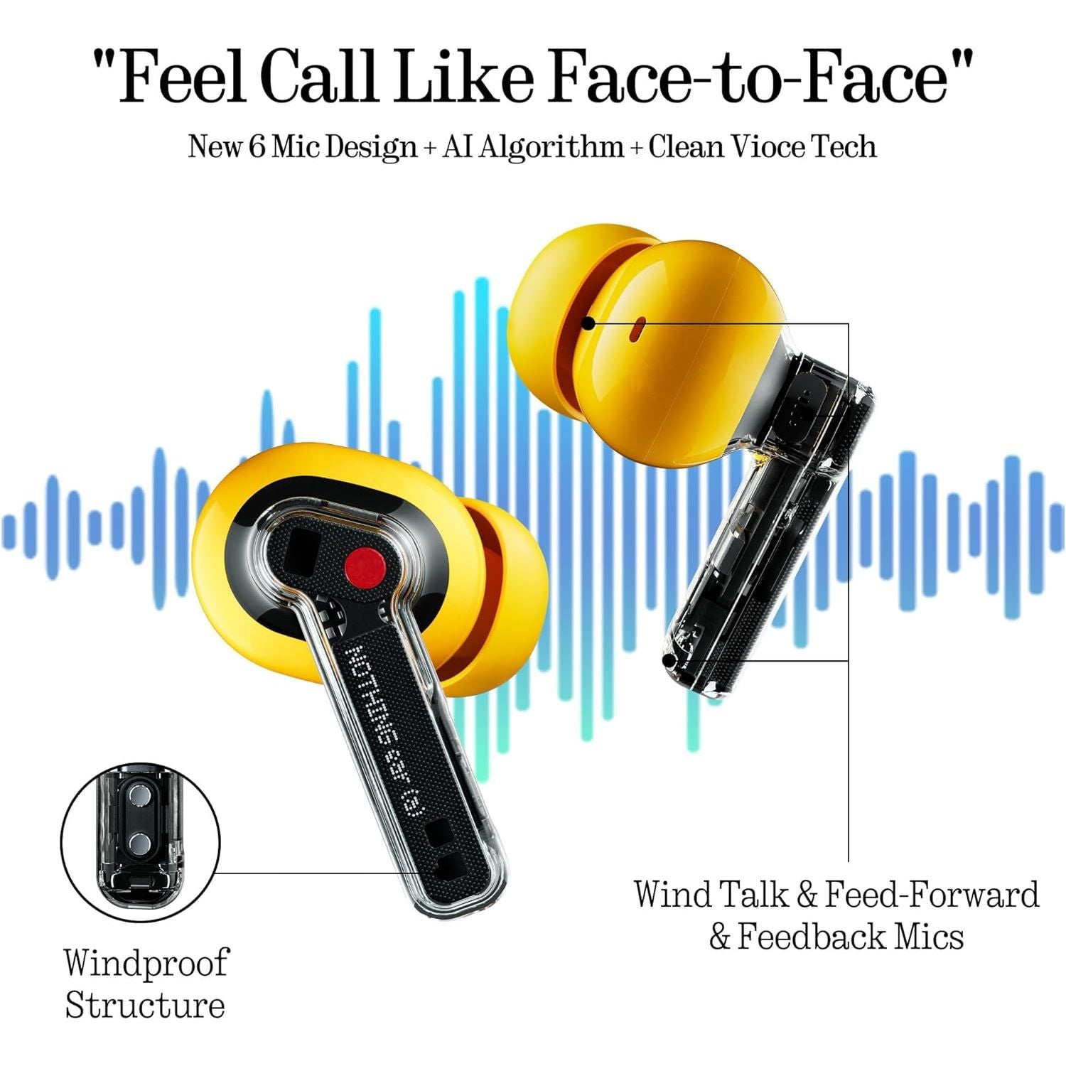 Buy Nothing,Nothing Ear (a) Wireless Earbuds in Yellow – High-Fidelity Sound with 45dB Active Noise Cancelling & All-Day Performance - Gadcet UK | UK | London | Scotland | Wales| Near Me | Cheap | Pay In 3 | In-Ear Headphones
