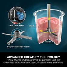 Ninja CREAMi Deluxe Ice Cream Maker - 10 Functions, 3 Tubs, 2-in-1 Flavour Option, Silver (NC501UK)