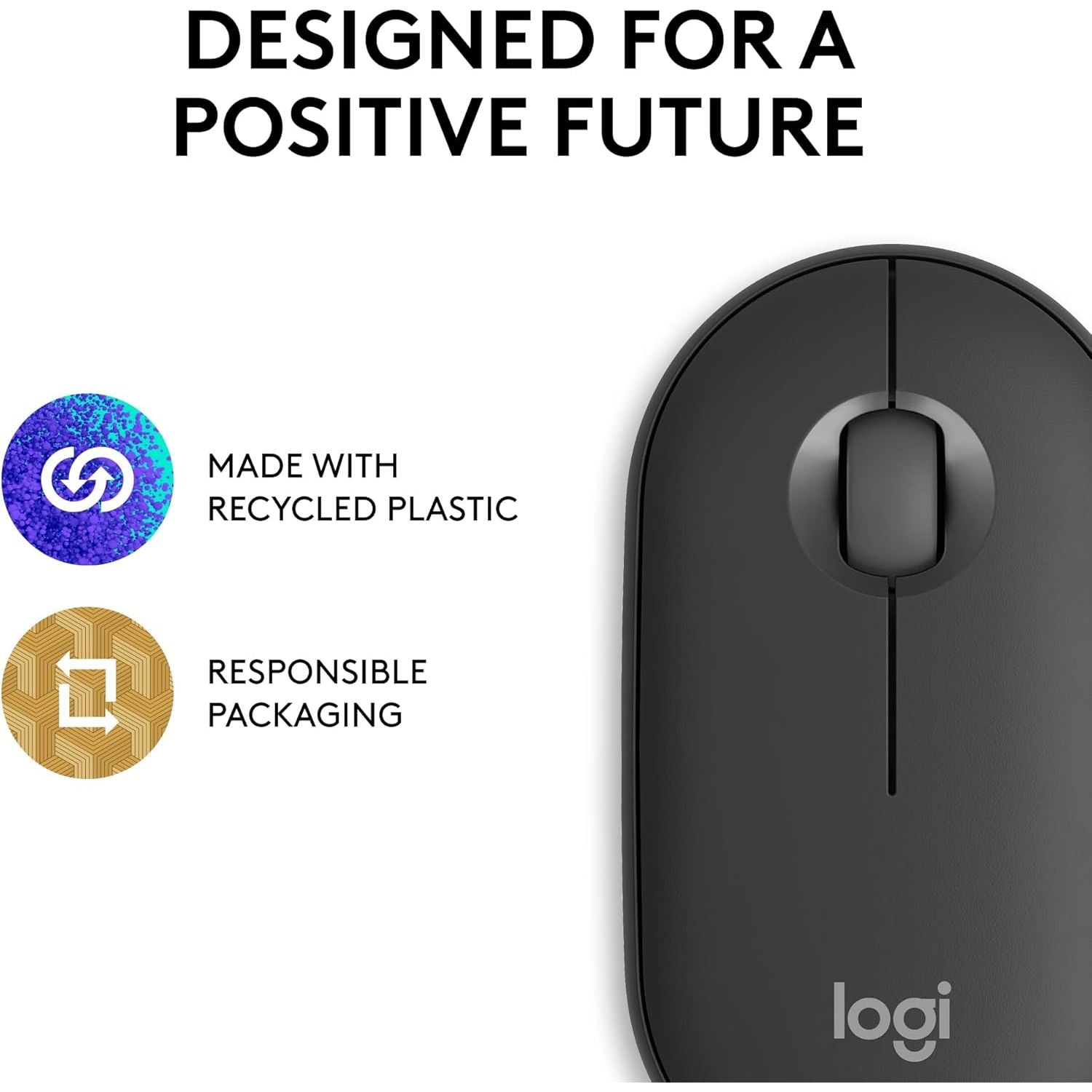 Buy Logitech,Logitech Pebble Mouse 2 M350s Slim Bluetooth Wireless Mouse, Portable, Lightweight, Customisable Button, Quiet Clicks, Easy-Switch for Windows, macOS, iPadOS, Android, Chrome OS - Graphite - Gadcet UK | UK | London | Scotland | Wales| Near Me | Cheap | Pay In 3 | Mice & Trackballs