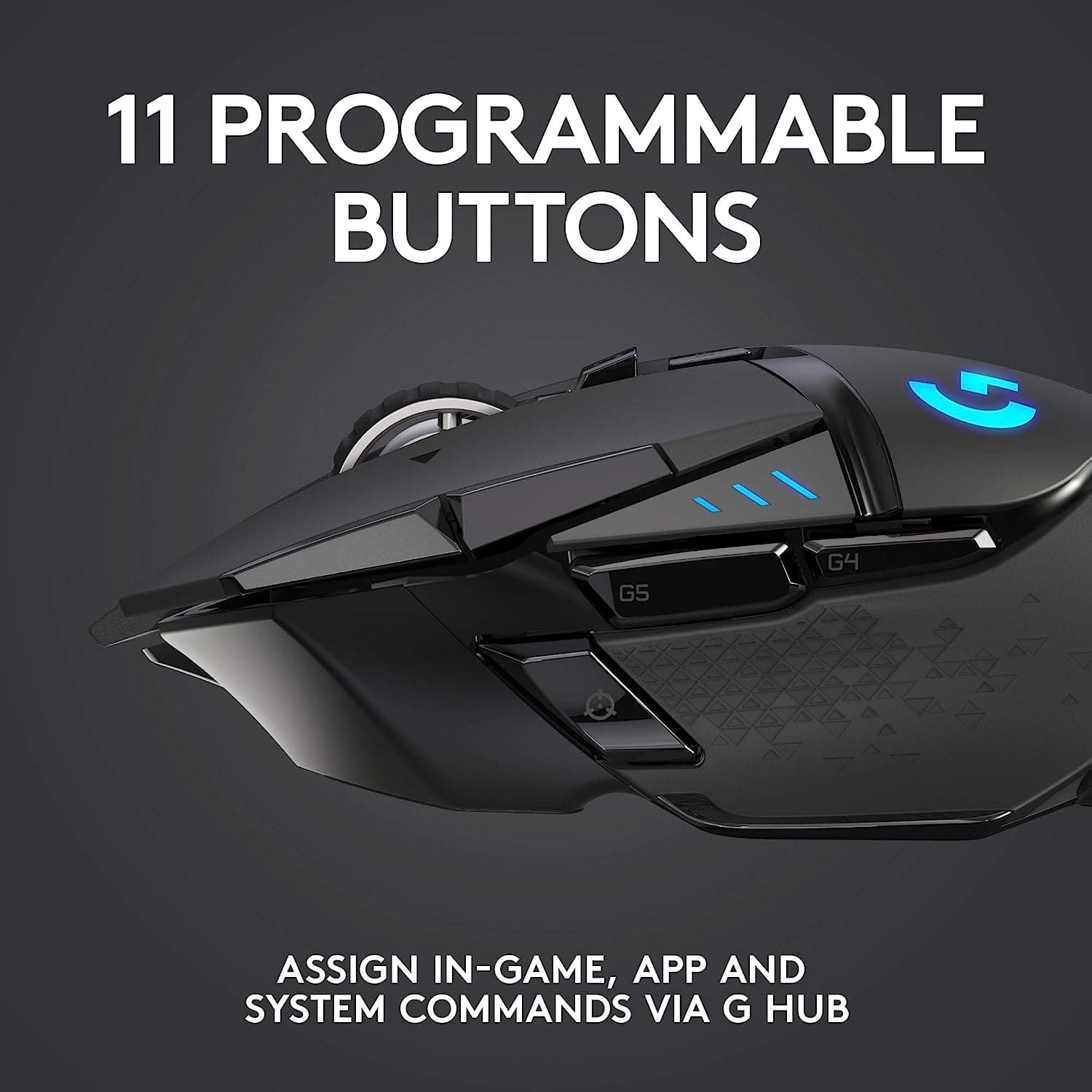 Buy Logitech,Logitech G502 LIGHTSPEED Wireless Gaming Mouse, HERO 25K Sensor, 25,600 DPI, RGB, Adjustable Weights, 11 Programmable Buttons, Long Battery Life, On-Board Memory, PC / Mac - Gadcet.com | UK | London | Scotland | Wales| Ireland | Near Me | Cheap | Pay In 3 | Gaming mouse