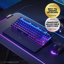 SteelSeries Apex Pro TKL HyperMagnetic Gaming Keyboard - World's Fastest Keyboard - Adjustable Actuation - Esports Tenkeyless - OLED Screen - PBT Keycaps - USB-C - 2023 Edition - German QWERTZ Layout
