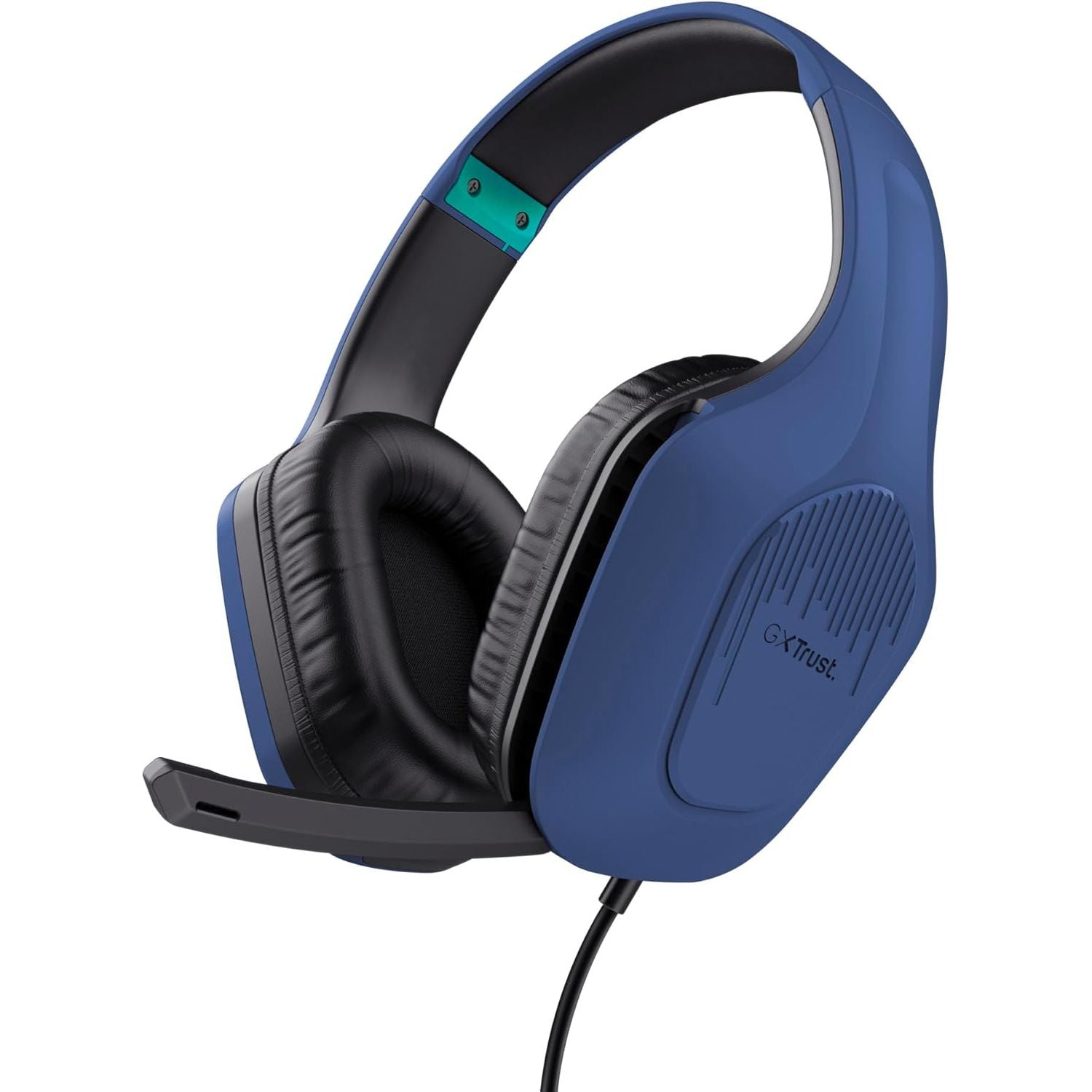 Buy Trust Gaming,Trust Gaming GXT 418B Rayne Lightweight Gaming Headset - 3.5mm Jack, 50mm Drivers, Foldaway Microphone, Over-Ear, Wired, 2m Cable, for PC, Xbox, PS4, PS5, Switch, Mobile - Blue - Gadcet UK | UK | London | Scotland | Wales| Near Me | Cheap | Pay In 3 | Headphones & Headsets