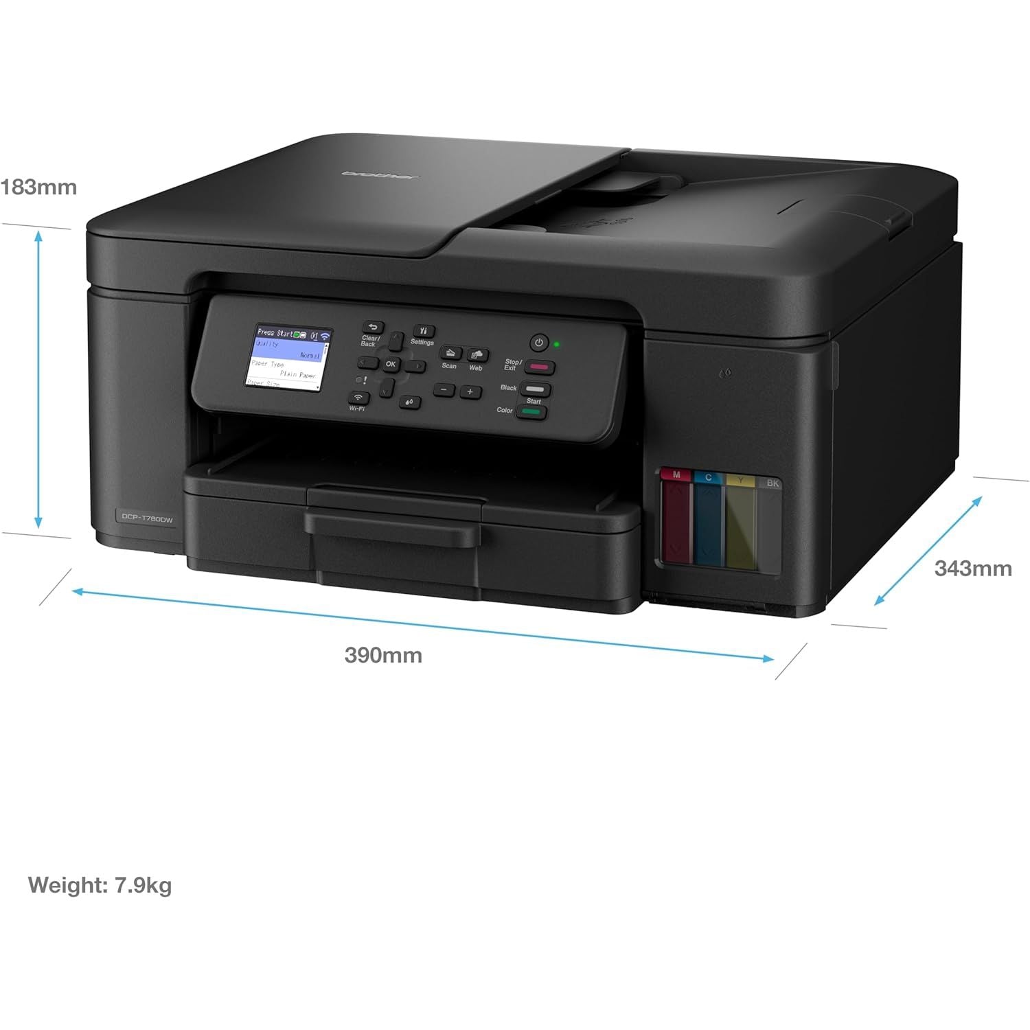 Buy Brother,Brother DCP-T780DW Wireless A4 Ink Tank Printer – 3-in-1 Print, Copy & Scan, Wi-Fi, USB 2.0, ADF, Auto 2-Sided Printing, High-Yield Inks - Gadcet UK | UK | London | Scotland | Wales| Near Me | Cheap | Pay In 3 | Printers, Copiers & Fax Machines