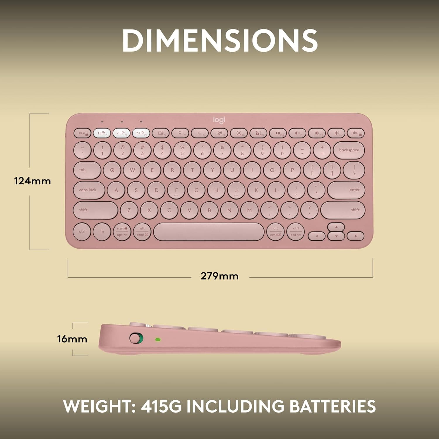 Buy Logitech,Logitech Pebble Keys 2 K380s, Multi-Device Bluetooth Wireless Keyboard with Customisable Shortcuts,Slim and Portable, Easy-Switch for Windows/macOS/iPadOS/Android/Chrome OS, QWERTY UK Layout, Rose - Gadcet UK | UK | London | Scotland | Wales| Ireland | Near Me | Cheap | Pay In 3 | Keyboards