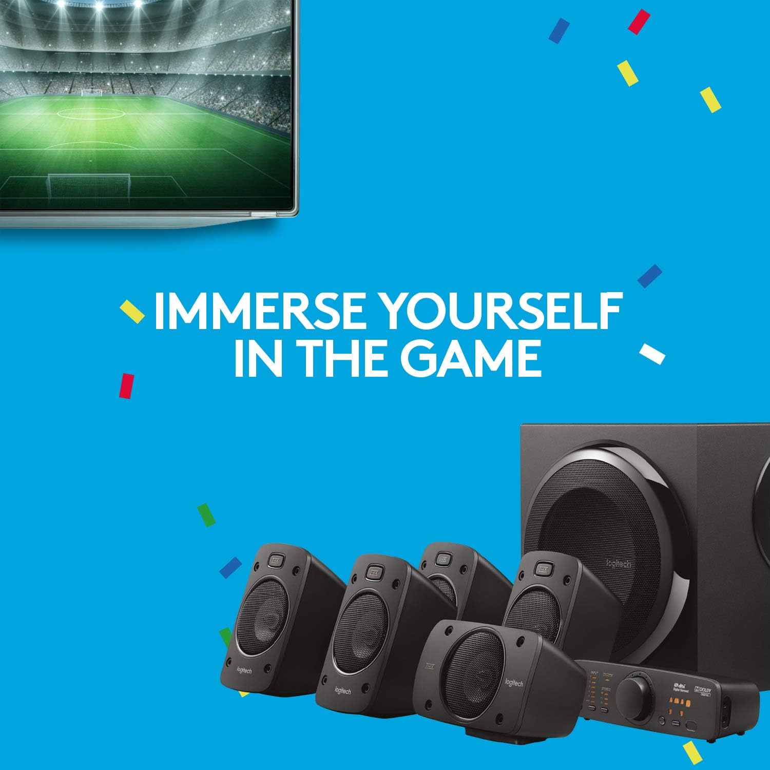 Buy Logitech,Logitech Z906 5.1 Surround Sound Speaker System - Gadcet UK | UK | London | Scotland | Wales| Near Me | Cheap | Pay In 3 | Bluetooth Speakers