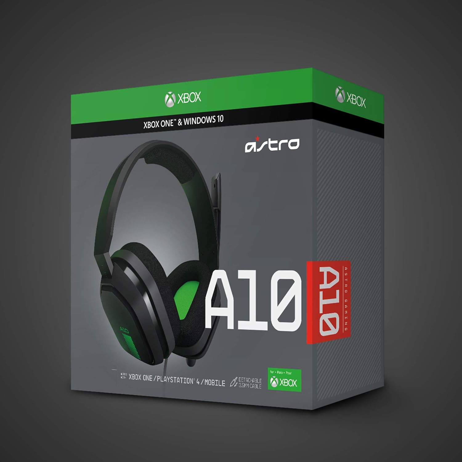 Buy ASTRO,ASTRO Gaming A10 Wired Gaming Headphones with Microphone - Light & Durable, ASTRO Audio, Dolby Atmos, 3.5mm Jack, Compatible with PC, Mac, Xbox One, PS4, Mobile - Black/Green - Gadcet UK | UK | London | Scotland | Wales| Near Me | Cheap | Pay In 3 | Headphones & Headsets