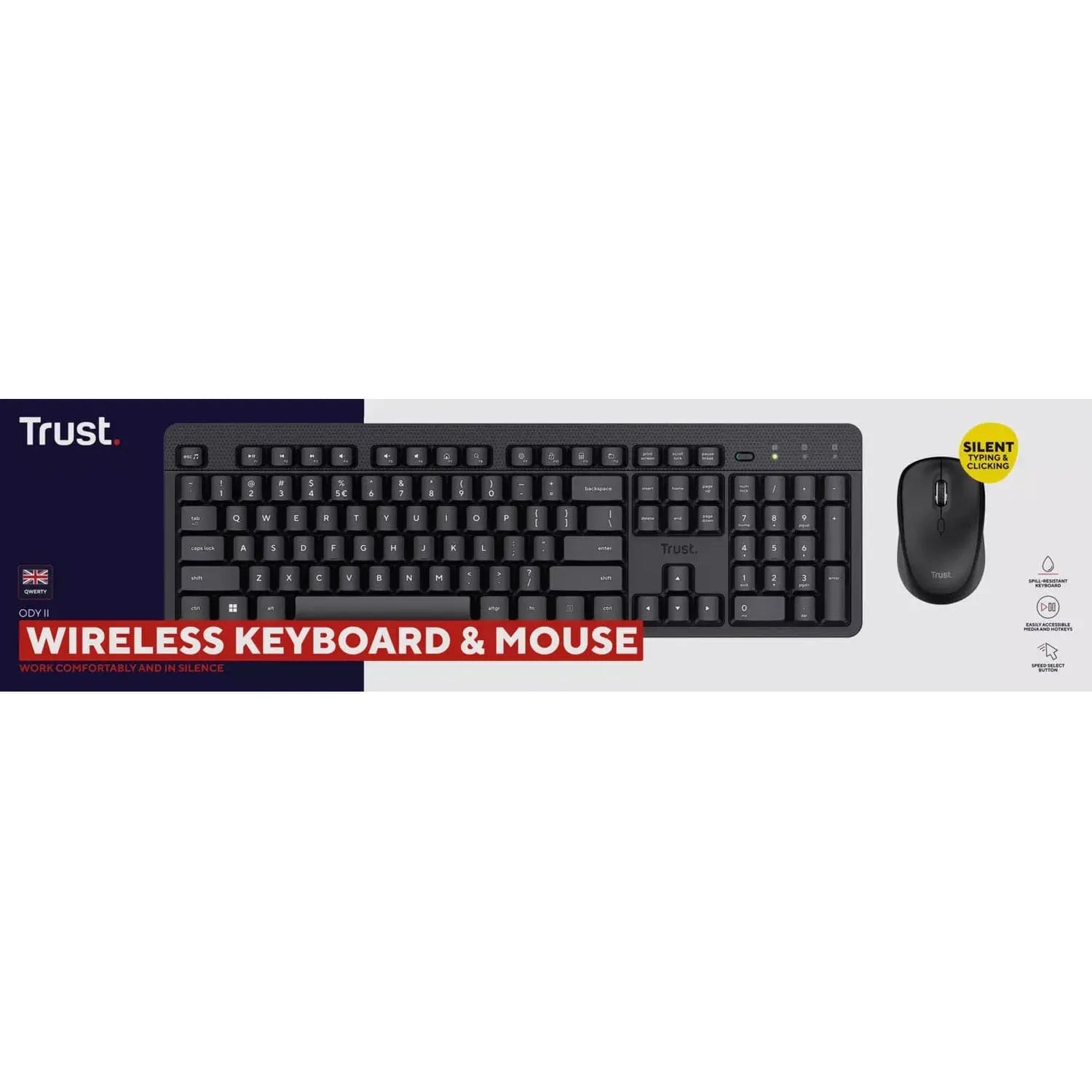 Buy Trust,Trust ODY II Wireless Keyboard and Mouse Deskset - Gadcet | UK | London | Scotland | Wales| Near Me | Cheap | Pay In 3 | Keyboard & Mouse