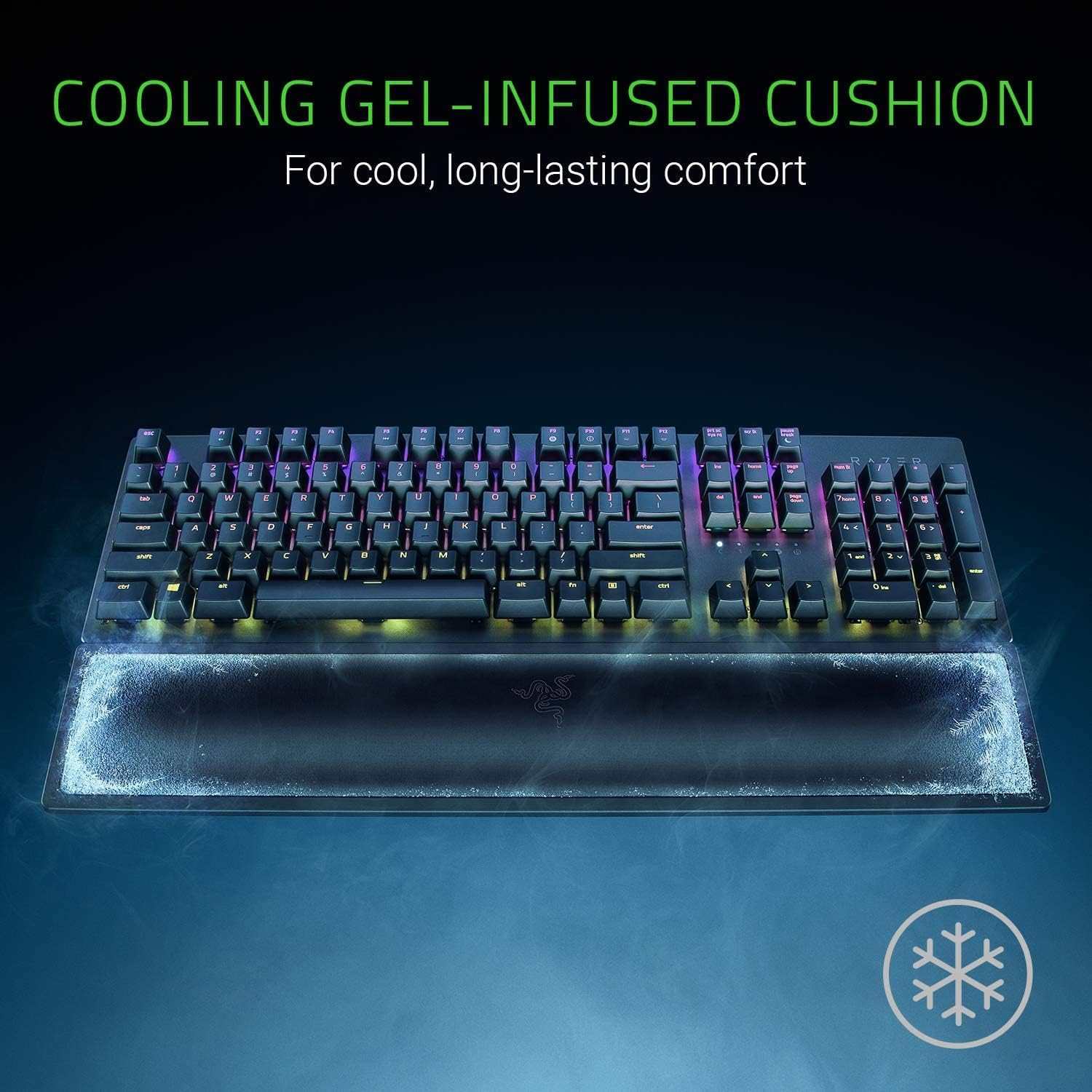 Buy Razer,Razer Ergonomic Wrist Rest Pro - Cooling Gel Cushion with Anti-Slip Rubber Feet for Full-Sized Keyboards, Black - Gadcet UK | UK | London | Scotland | Wales| Near Me | Cheap | Pay In 3 | Keyboard & Mouse