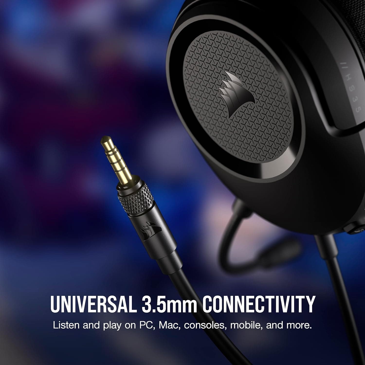 Buy Corsair,Corsair HS35 v2 Multiplatform Wired Gaming Headset – Flexible Omni-Directional Microphone – Universal 3.5mm Connection – PC, Mac, PS5, PS4, Xbox, Nintendo Switch, Mobile – Carbon - Gadcet UK | UK | London | Scotland | Wales| Near Me | Cheap | Pay In 3 | Headphones & Headsets