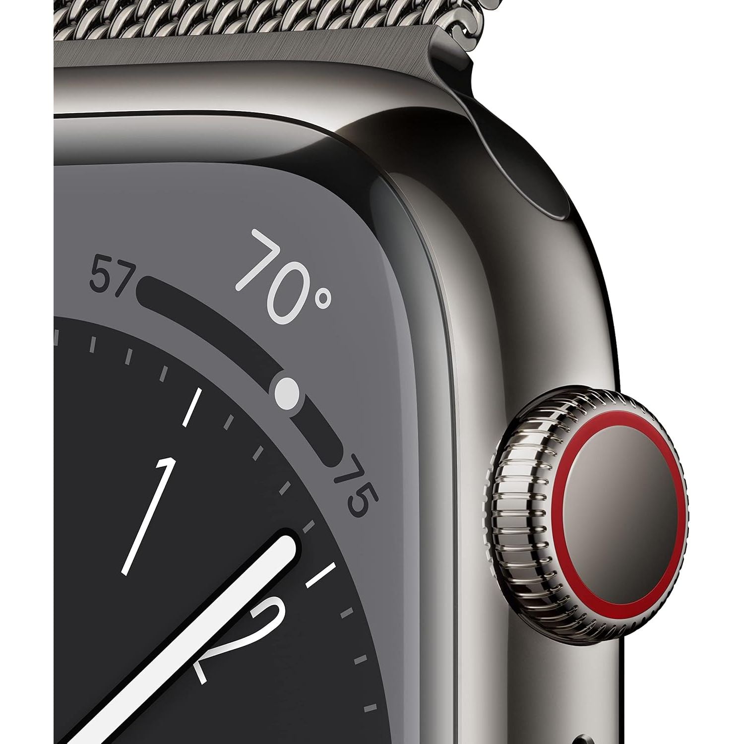 Apple Watch Series 8 (GPS + Cellular 45mm) Smart watch - Graphite Stainless Steel Case with Graphite Milanese Loop