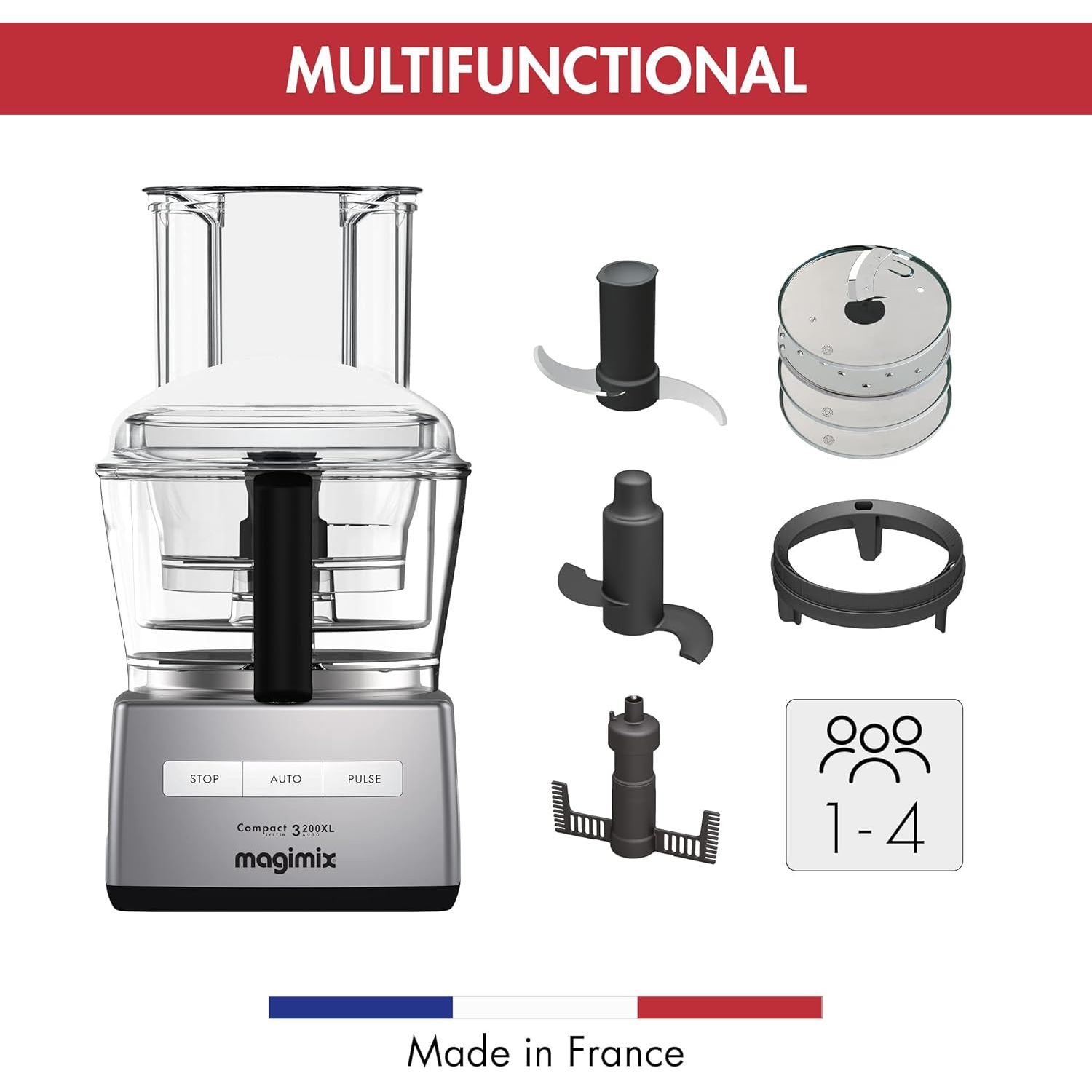 Buy Magimix,Magimix 3200XL Food Processor – 6-in-1 Multifunctional Preparation System – Satin Finish (Storage Box Cracked) - Gadcet UK | UK | London | Scotland | Wales| Near Me | Cheap | Pay In 3 | Food Mixers & Blenders