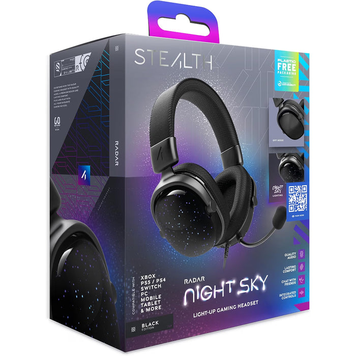 Buy acer,STEALTH RADAR Night Sky Gaming Headset – 40mm Drivers, RGB Lighting, Multi-Platform Wired Headset - Gadcet UK | UK | London | Scotland | Wales| Near Me | Cheap | Pay In 3 | Gaming Headsets