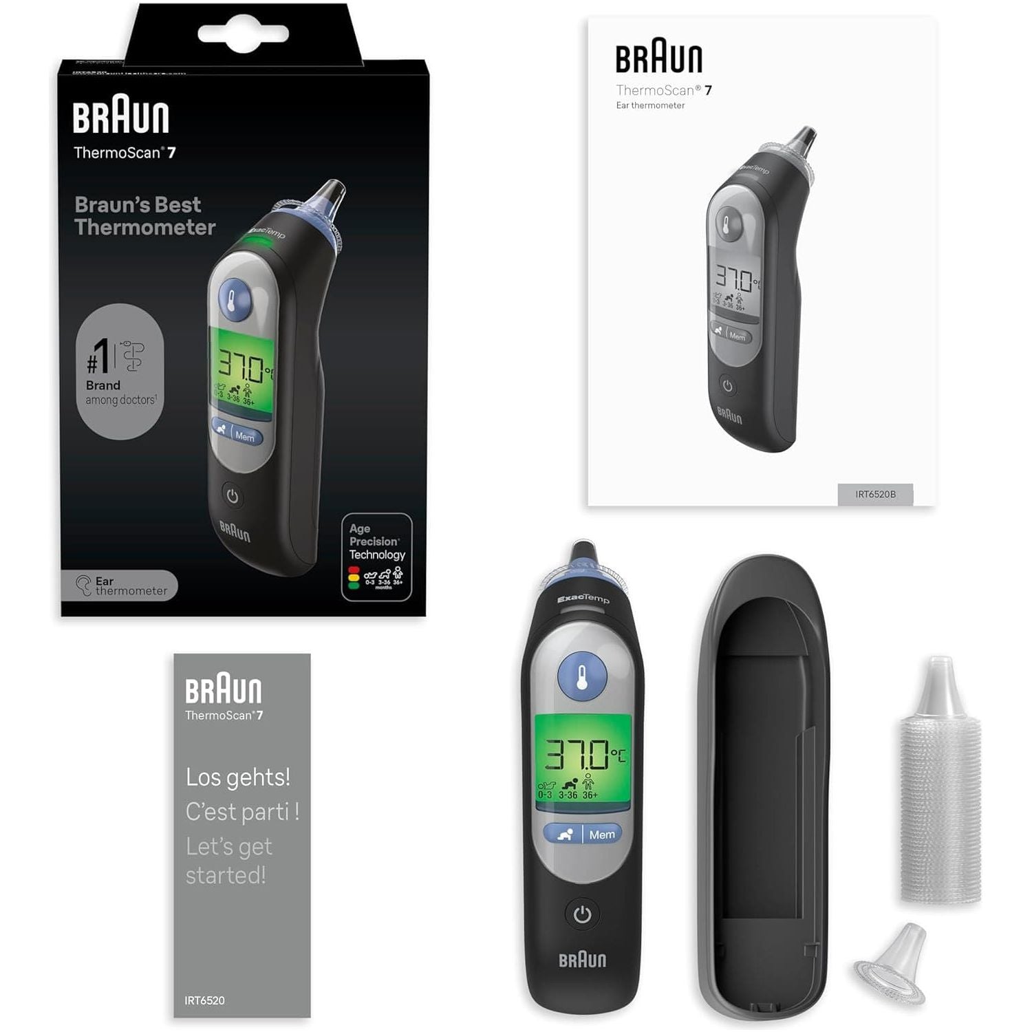 Buy Braun,Braun ThermoScan 7 Ear thermometer - Age Precision Technology - Colour-coded Digital Display - Baby and Infant Friendly - Gadcet UK | UK | London | Scotland | Wales| Near Me | Cheap | Pay In 3 | Thermometer
