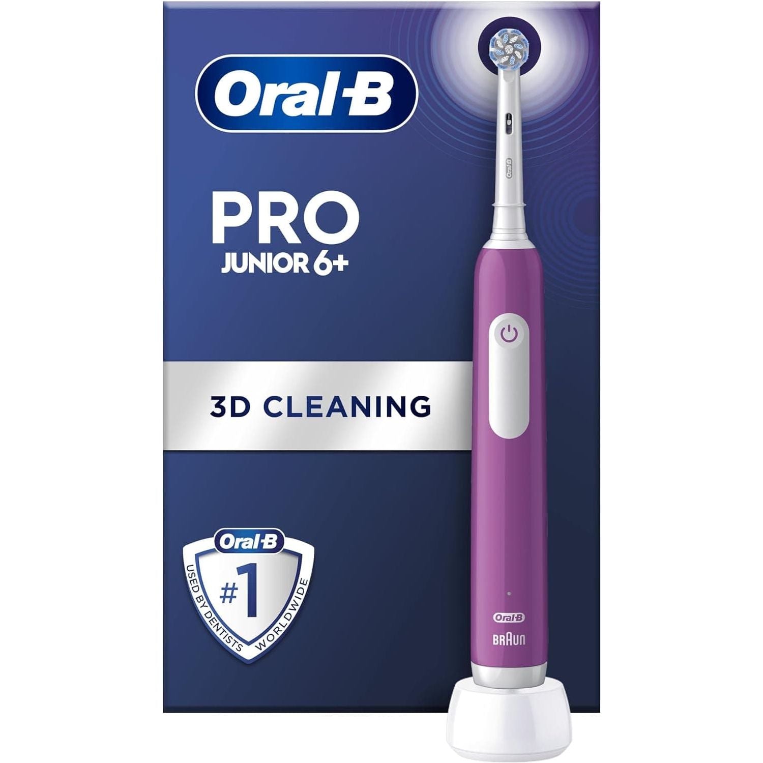 Buy Oral B,Oral-B Pro Junior Kids Electric Toothbrush, Gifts For Kids, 1 Toothbrush Head, 3 Modes With Kid-Friendly Sensitive Mode, For Ages 6+, 2 Pin UK Plug, Purple - Gadcet UK | UK | London | Scotland | Wales| Near Me | Cheap | Pay In 3 | Toothbrushes