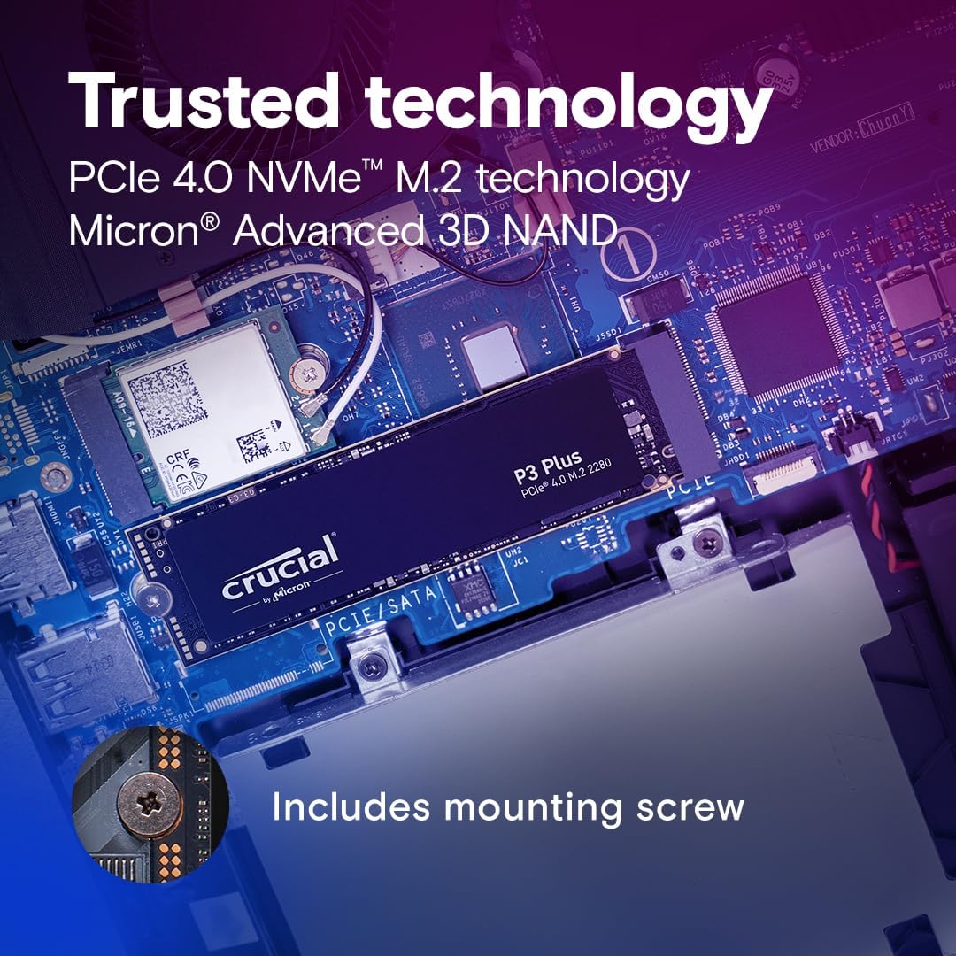 Buy Crucial,Crucial P3 Plus 1TB Internal SSD – M.2 2280 NVMe PCIe Gen4 - Gadcet UK | UK | London | Scotland | Wales| Near Me | Cheap | Pay In 3 | Hard Drives