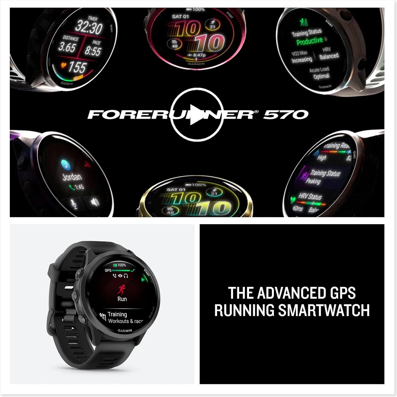 Buy Garmin,Garmin Forerunner 570 – Advanced GPS Running & Triathlon Smartwatch, 47mm – Slate Grey Aluminium with Translucent Black Band - Gadcet UK | UK | London | Scotland | Wales| Near Me | Cheap | Pay In 3 | Smart Watches
