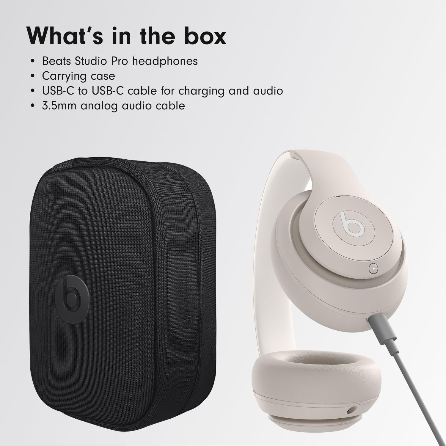 Buy Alann Trading Limited,beats Studio Pro – Wireless Bluetooth Noise Cancelling Headphones – Personalised Spatial Audio, USB-C Lossless Audio, Apple & Android Compatibility, Up to 40 Hours Battery Life – Sandstone - Gadcet UK | UK | London | Scotland | Wales| Near Me | Cheap | Pay In 3 | Headphones & Headsets