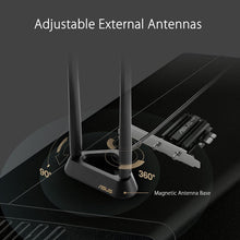 Buy ASUS,Asus (PCE-AXE59BT) AXE5400 Wi-Fi 6E Tri-Band PCI Express Adapter, Bluetooth 5.2, OFDMA & MU-MIMO, External Base - Gadcet UK | UK | London | Scotland | Wales| Ireland | Near Me | Cheap | Pay In 3 | Computer Components