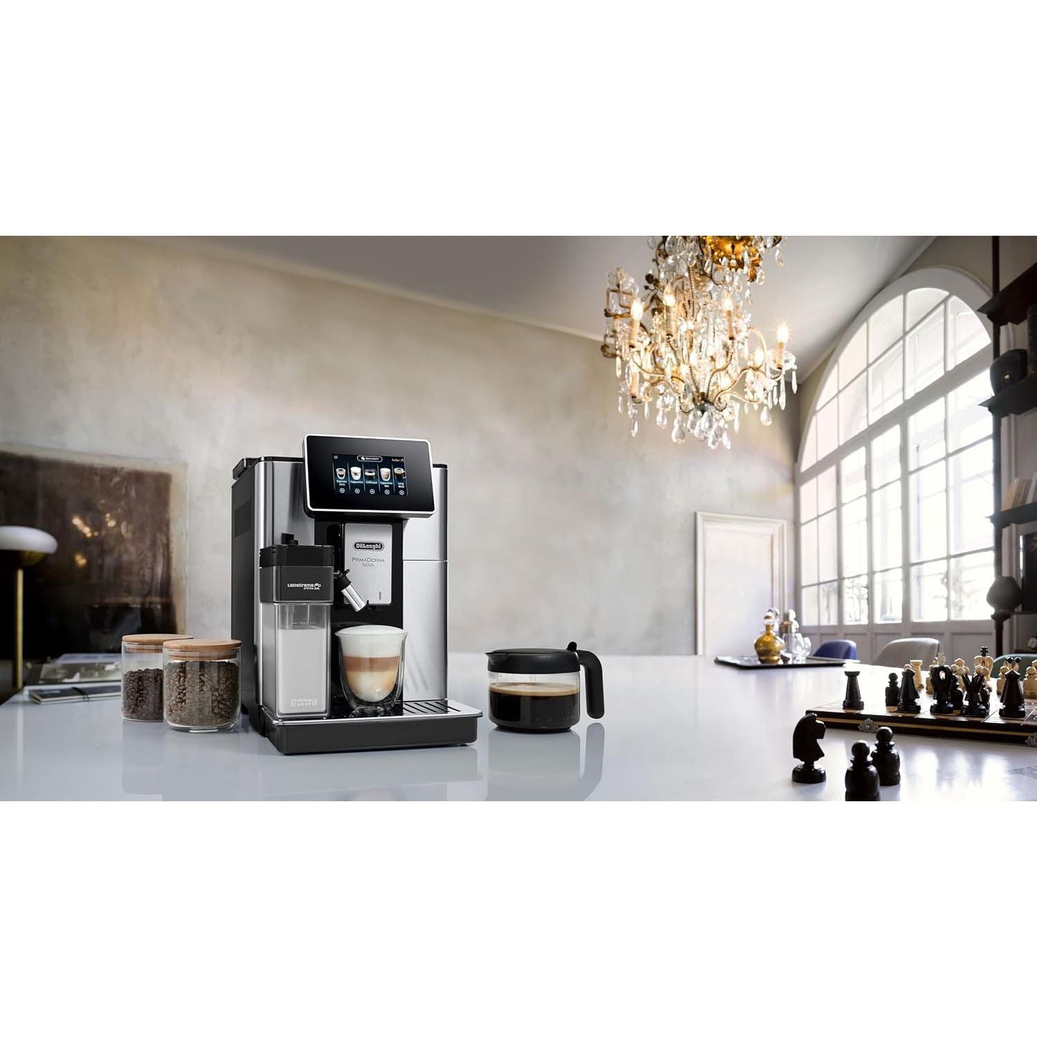 Buy De'Longhi,De'Longhi PrimaDonna Soul Bean-to-Cup Coffee Machine – ECAM610.75.MB, 2.2L, Black & Silver - Gadcet UK | UK | London | Scotland | Wales| Near Me | Cheap | Pay In 3 | Espresso Machines