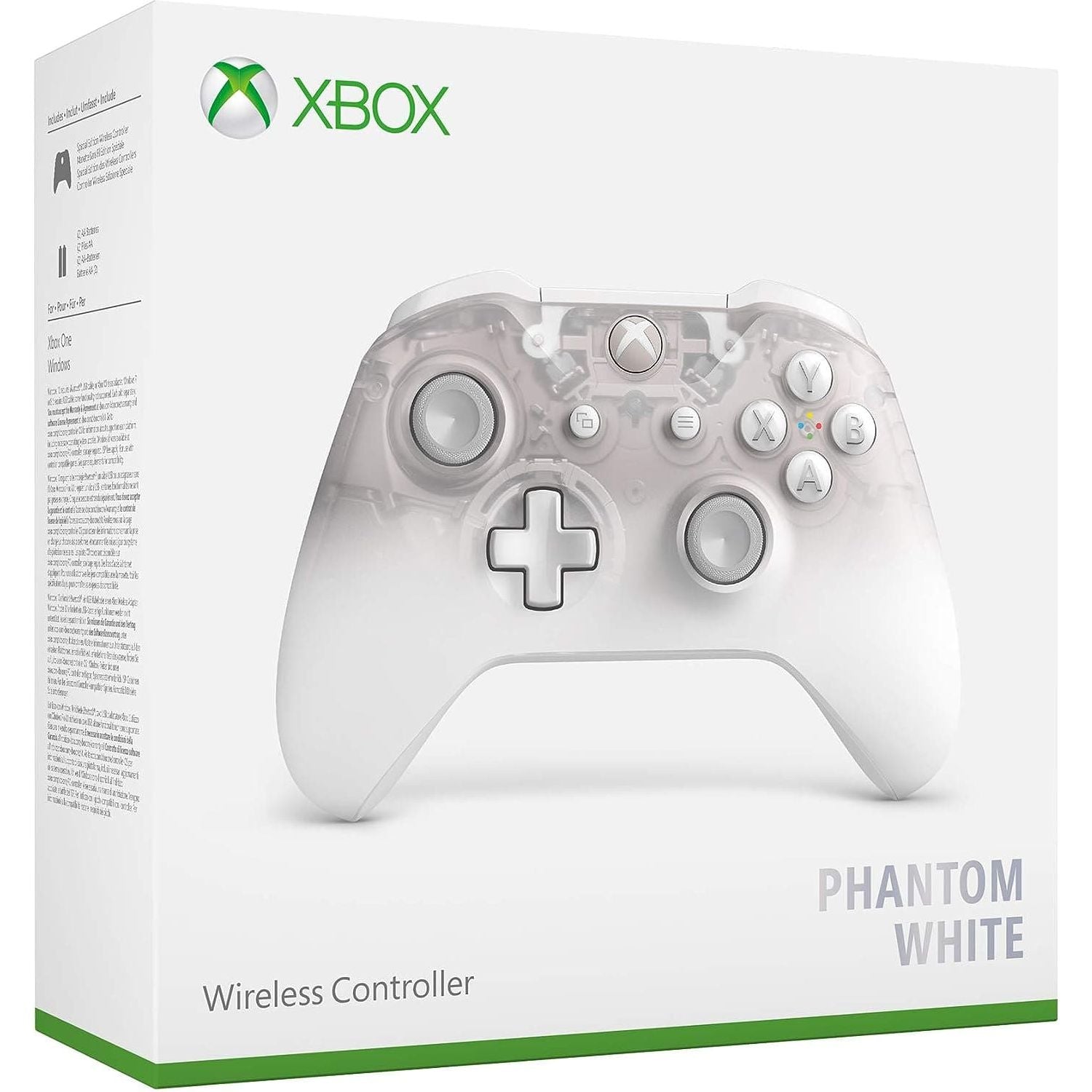 Buy Xbox,Official Xbox One Phantom White Wireless Controller - Gadcet UK | UK | London | Scotland | Wales| Ireland | Near Me | Cheap | Pay In 3 | Game Controllers
