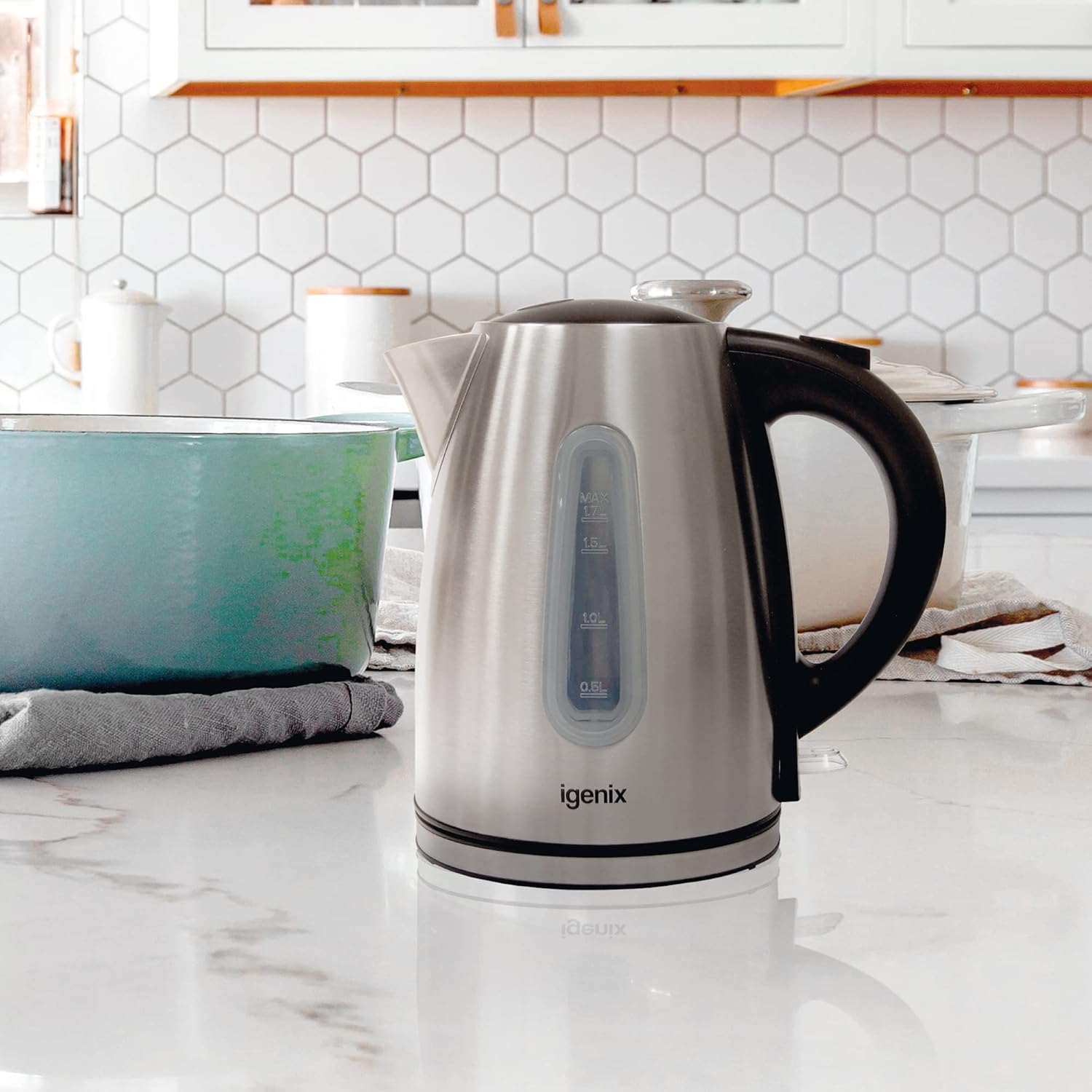 Buy Igenix,Igenix 1.7 Litre Jug Kettle - Brushed Stainless Steel - Gadcet UK | UK | London | Scotland | Wales| Near Me | Cheap | Pay In 3 | Electric Kettles