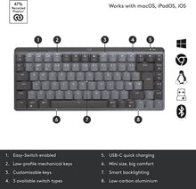 Buy Logitech,Logitech MX Mechanical Mini Wireless Illuminated Keyboard, Tactile Quiet Switches, Backlit, Bluetooth, USB-C, macOS, Windows, Linux, iOS, Android, Metal, QWERTY UK English Layout - Grey - Gadcet.com | UK | London | Scotland | Wales| Ireland | Near Me | Cheap | Pay In 3 | Keyboards