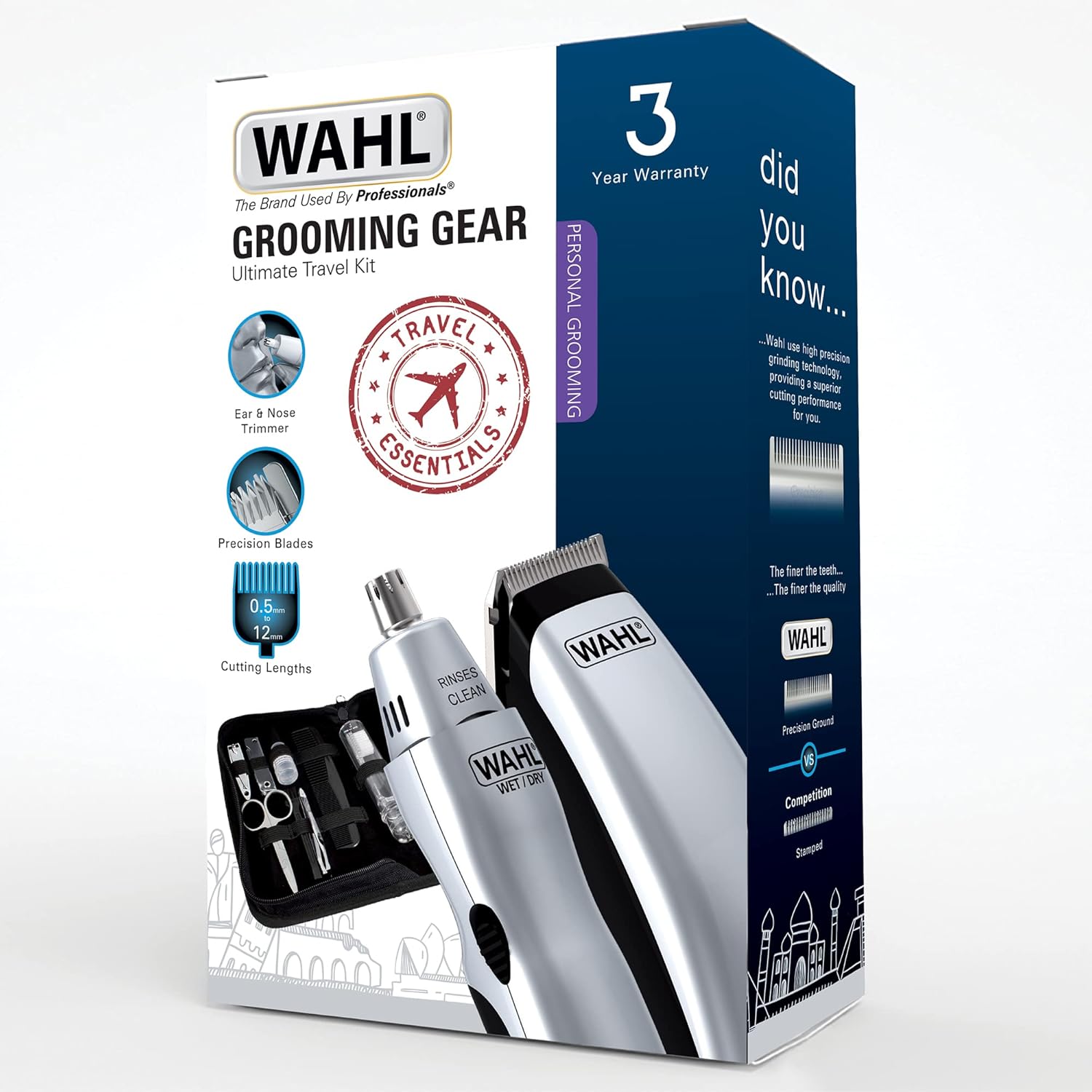 Buy Wahl,WAHL Grooming Gear Ultimate Travel Kit – Beard Trimmer, Nose Hair Trimmer & Stubble Trimmers for Men – Compact Male Grooming Set - Gadcet UK | UK | London | Scotland | Wales| Near Me | Cheap | Pay In 3 | Shaver & Trimmer