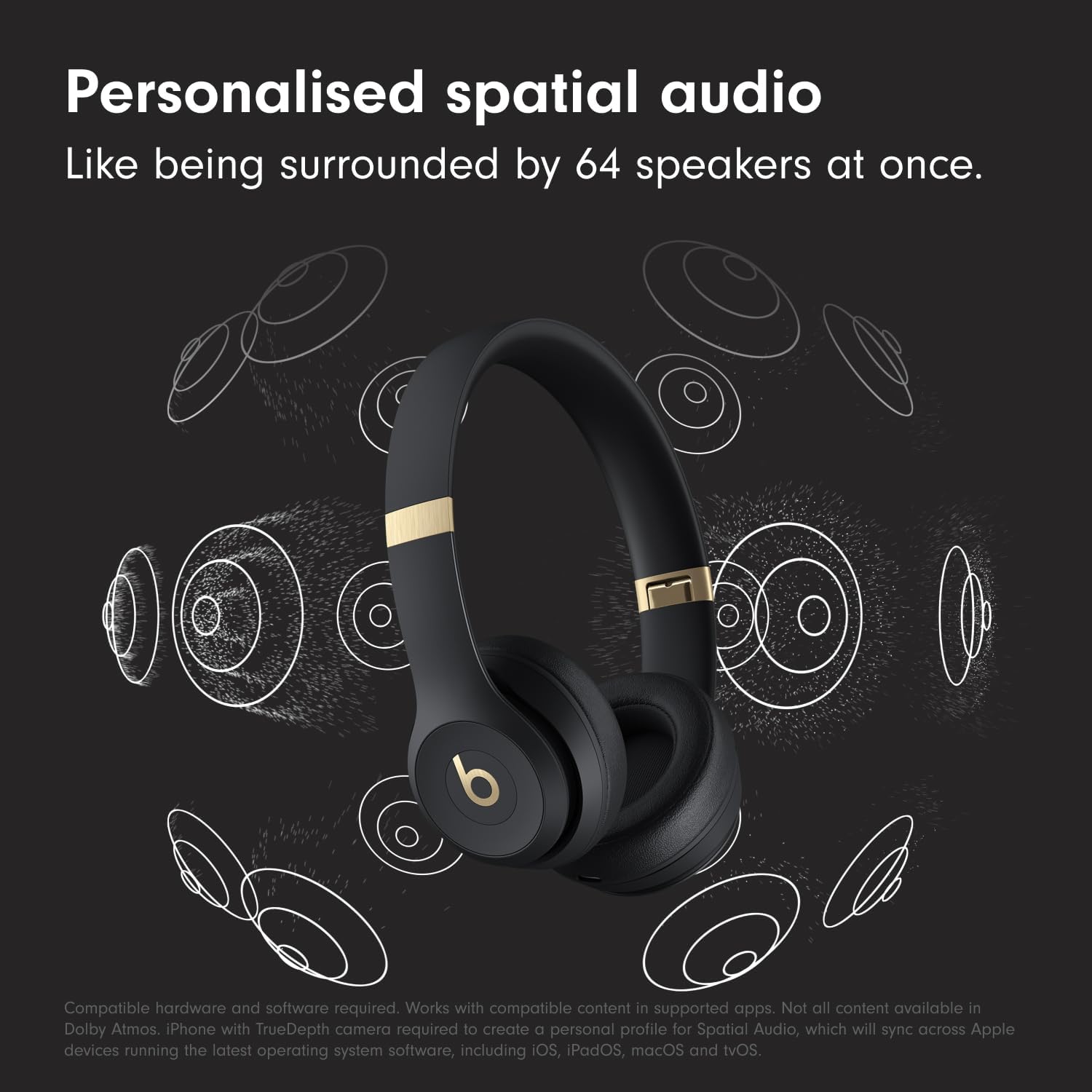 Buy Beats,Beats Solo 4 – Wireless Bluetooth On-Ear Headphones, Apple & Android Compatible, Up to 50 hours of Battery Life – Black & Gold - Gadcet UK | UK | London | Scotland | Wales| Near Me | Cheap | Pay In 3 | On-Ear Headphones