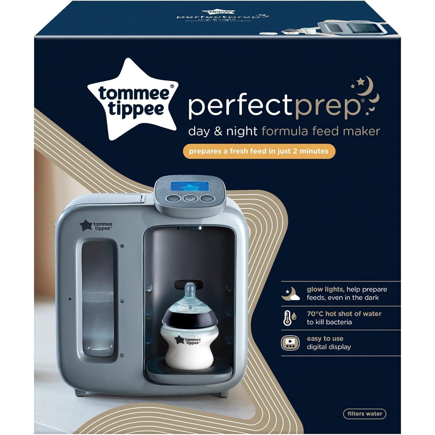 Buy tommee tippee,Tommee Tippee Perfect Prep Day & Night the Baby Bottle Maker Machine with Digital Display and Adjustable Volume, Grey - Gadcet UK | UK | London | Scotland | Wales| Near Me | Cheap | Pay In 3 | Bottle Warmers & Sterilizers