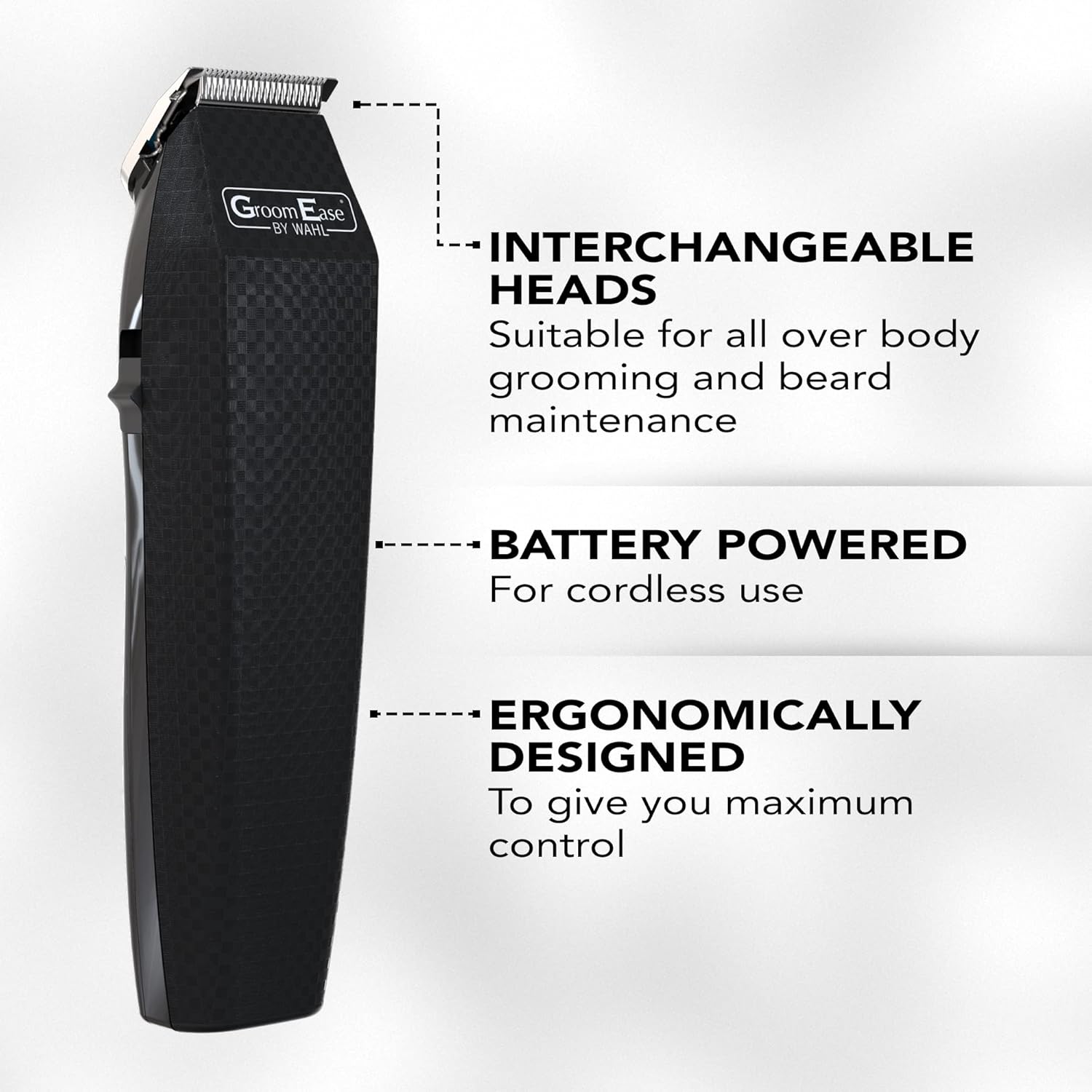 Buy Wahl,WAHL GroomEase Battery-Operated Men’s Multigroomer – 3 Interchangeable Heads, 4 Combs, 90-Minute Use – Ideal for Gym & Travel - Gadcet UK | UK | London | Scotland | Wales| Near Me | Cheap | Pay In 3 | Trimmer & Shavers