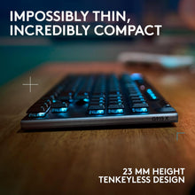 Logitech G915 TKL LIGHTSPEED Wireless Gaming Keyboard - Low-Profile, Double-Shot PBT Keycaps, RGB Backlighting, GL Brown Tactile Switches, QWERTY UK Layout - Black
